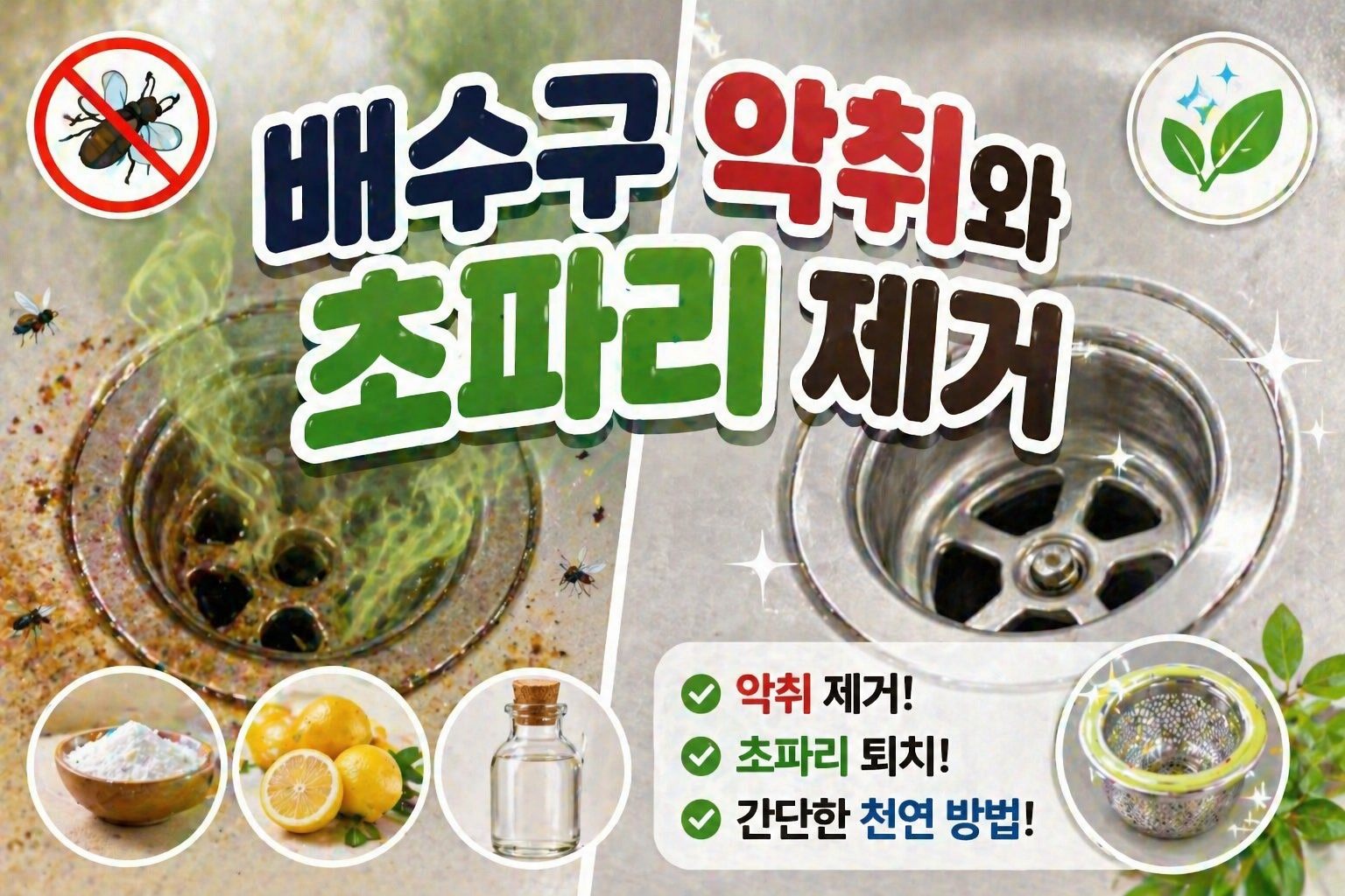 배수구악취와 초파리