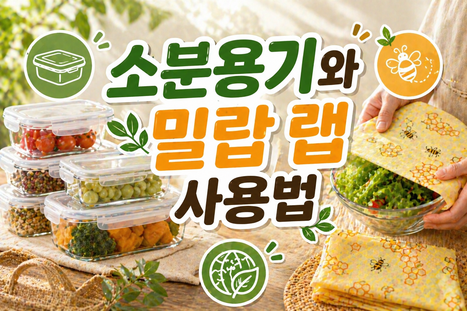 소분용기와 밀랍랩 사용법