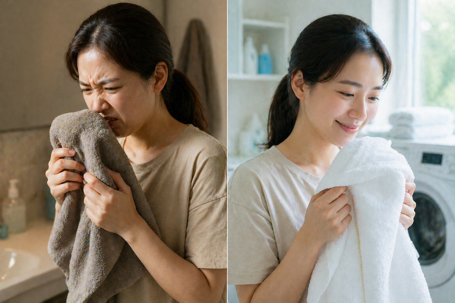 수건 냄새나는 이유