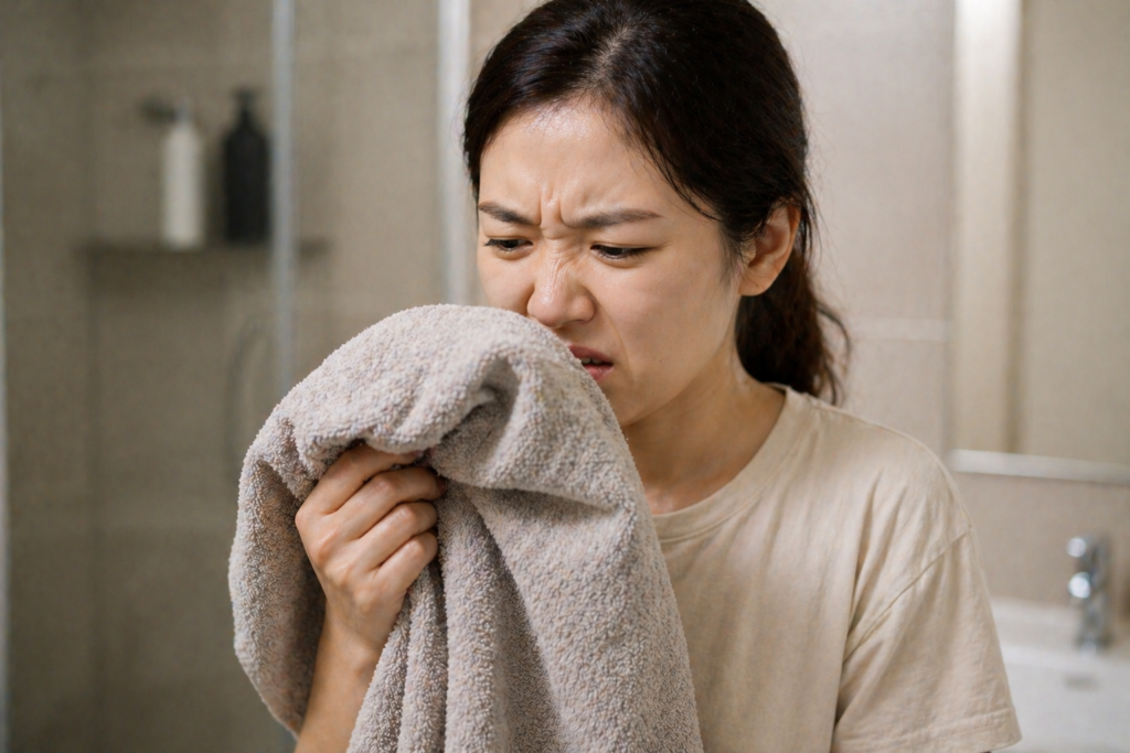 수건 냄새나는 이유