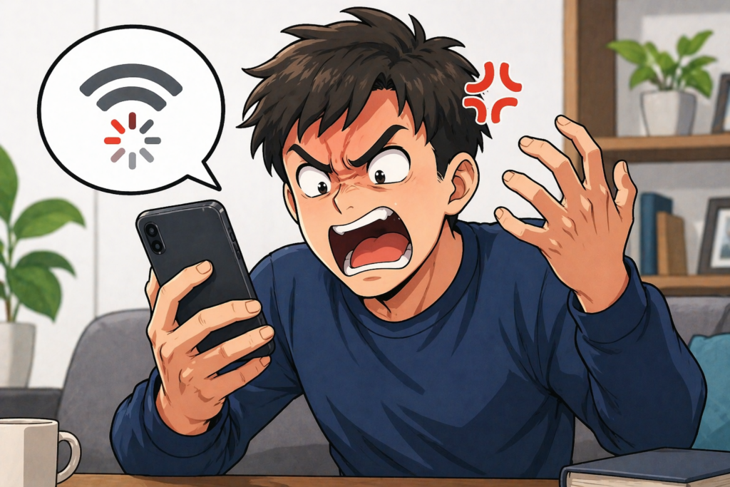 핸드폰 데이터 느릴때 화남