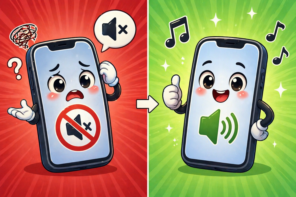 핸드폰 소리안날때