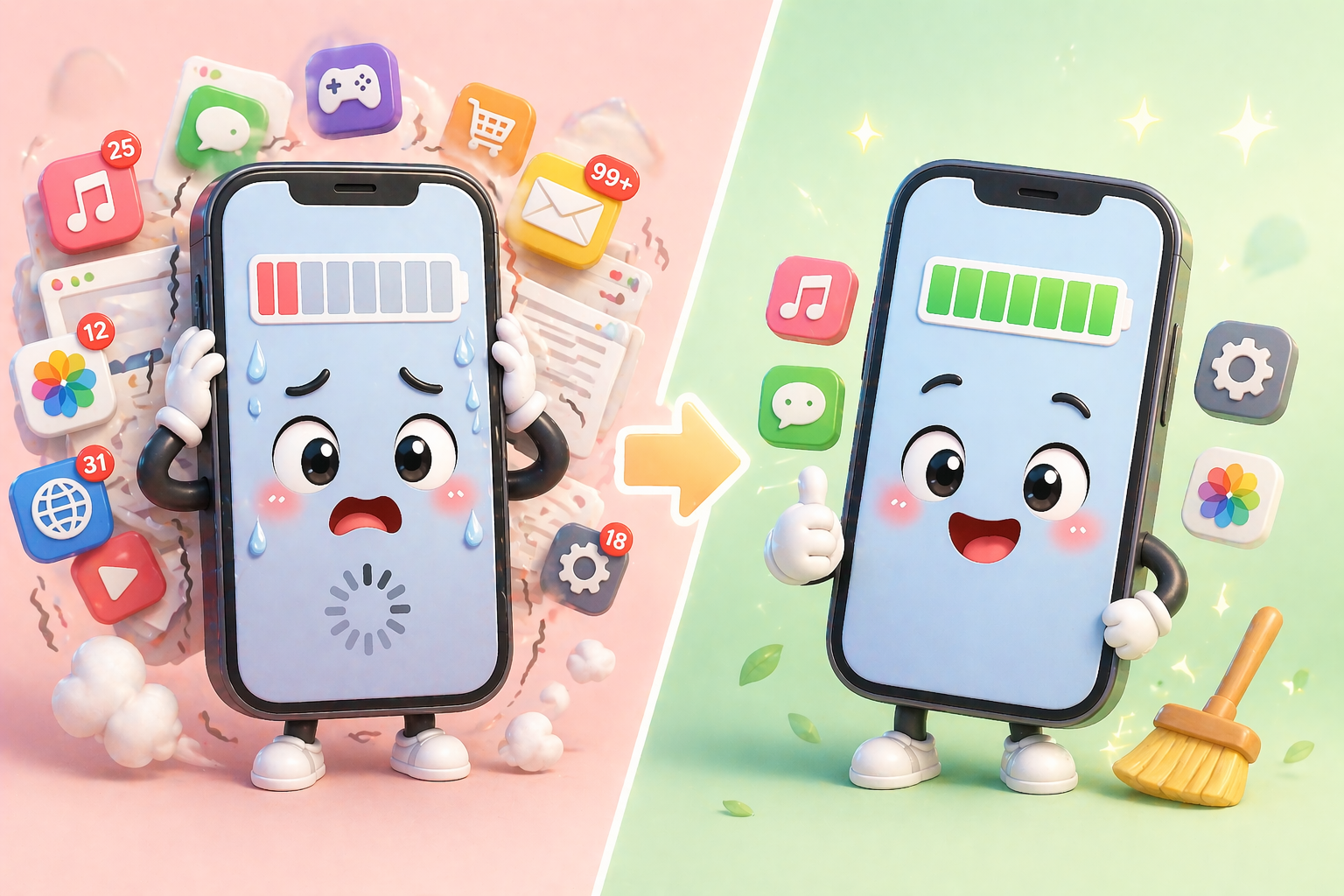 핸드폰 느릴떄 해결방법