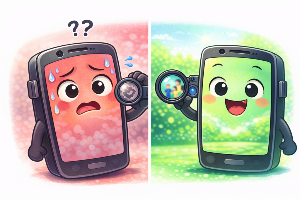 핸드폰 사진 흐릿할때