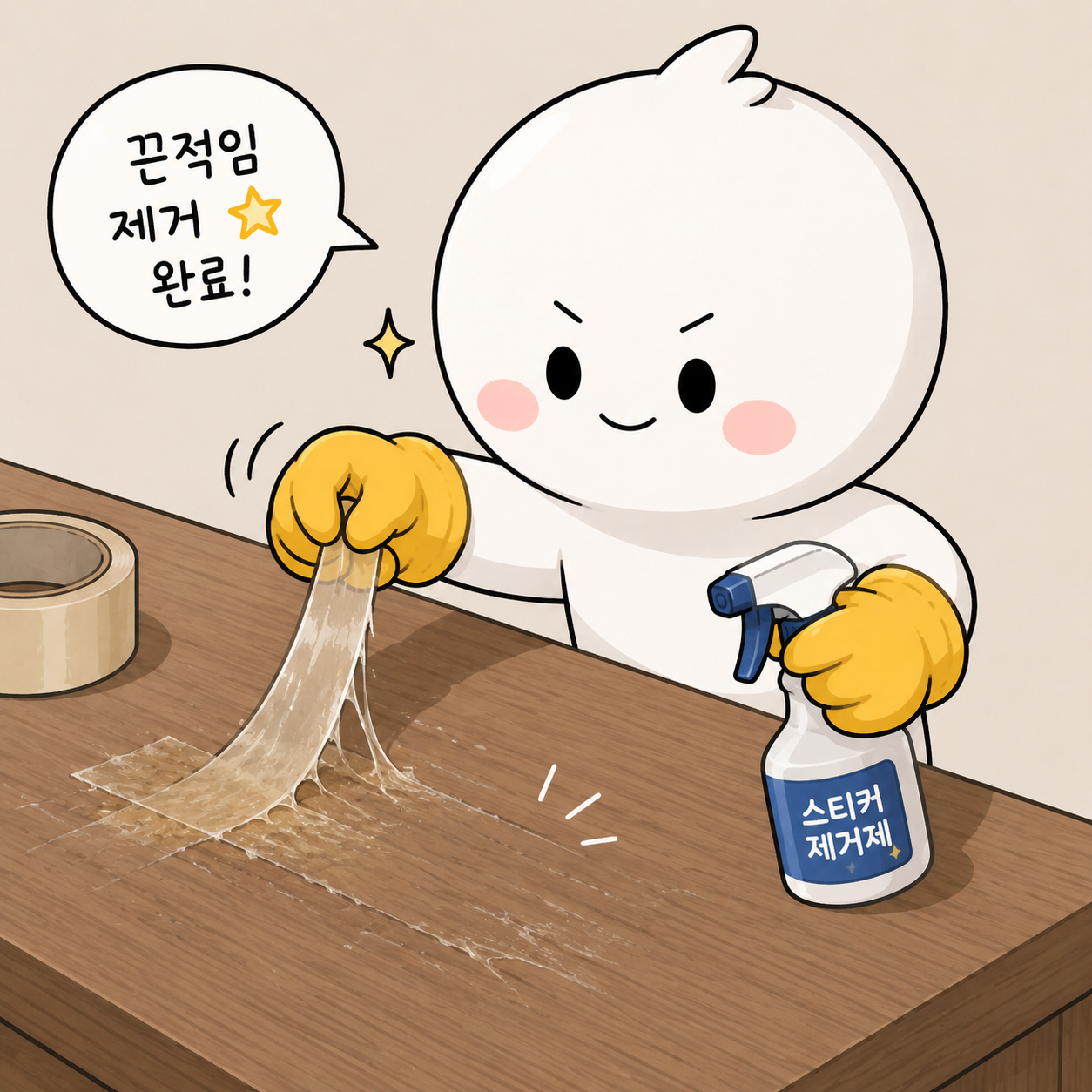 테이프 끈끈이 제거법
